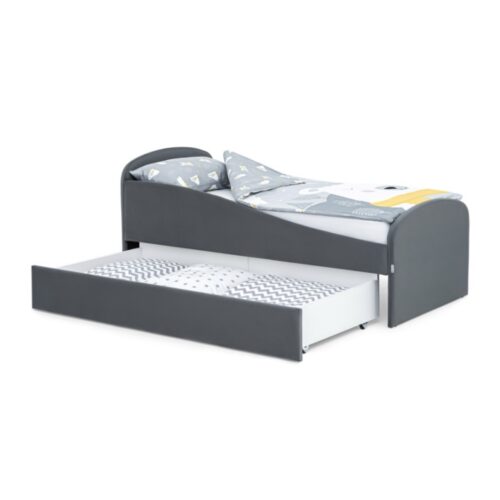 Детская мягкая кровать  Графит  велюр (160 Х 70)